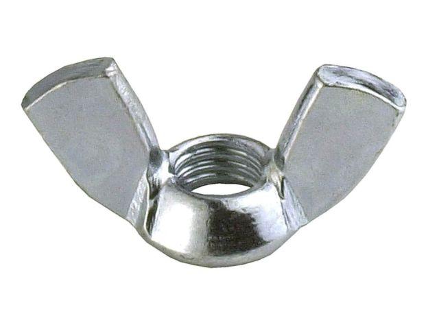 Гайка М4 барашковая, цинк, DIN 315 (1000 шт в карт. уп.) STARFIX