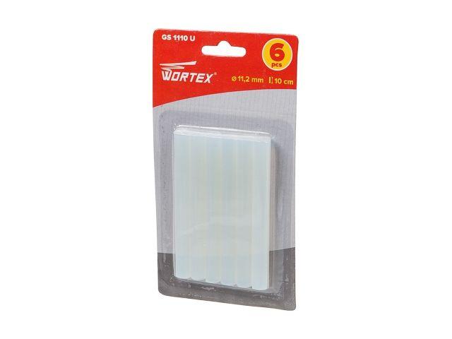Клеевые стержни WORTEX GS1110 U (универс., 11.2х100 мм, 6 шт в блистере)