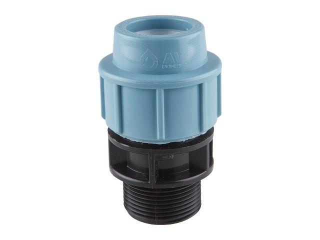 Ниппель 50 х 1 1/2" нар. (для ПЭ труб), AV Engineering