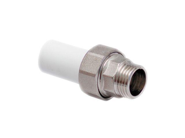 Американка ПП трубная нар. 25х3/4", бел. РТП