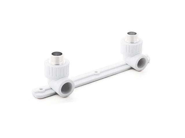 Колено ПП комб.под смеситель нар. 20х1/2", бел. РТП