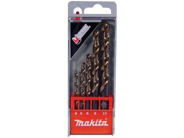 Набор сверл по мет. 5шт 4-10мм HSS MAKITA