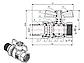 Кран шаровый 1/2" нар.-вн. бабочка (со сгоном) PN40, AV Engineering, фото 2