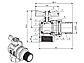 Кран шаровый угловой 3/4" нар.-вн. бабочка (со сгоном) PN40, AV Engineering, фото 2