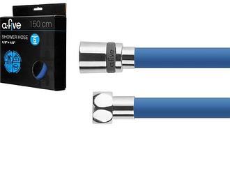 Шланг душевой, Si, 1/2" г-г 150 см, голубой, a-five