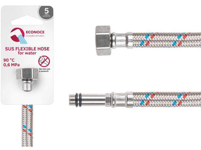 Подводка гибкая, SUS, иголка м10 длинная - гайка 1/2" 100 см ECONOCE