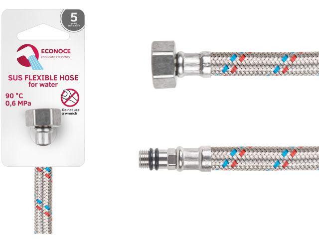Подводка гибкая, SUS, иголка м10 короткая - гайка 1/2" 60 см ECONOCE
