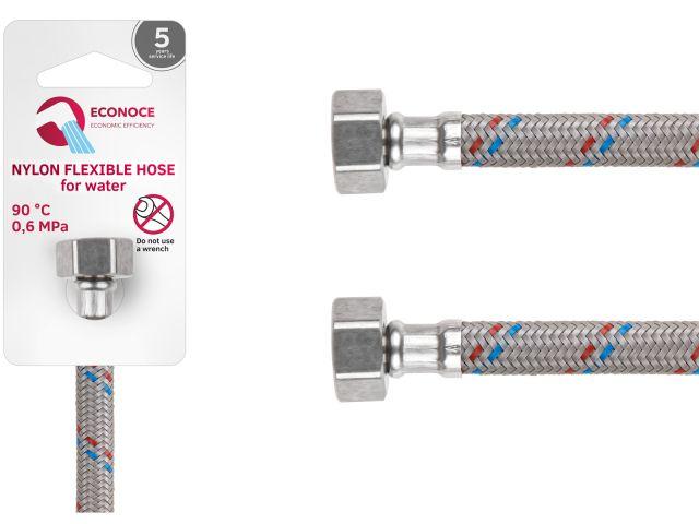 Подводка гибкая, Nylon, гайка 1/2" - гайка 1/2" 40 см ECONOCE