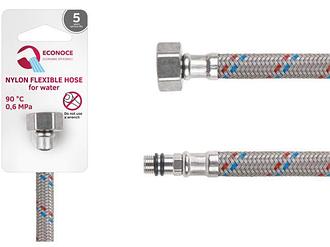 Подводка гибкая, Nylon, иголка м10 короткая - гайка 1/2" 100 см ECONOCE