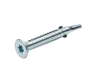 Саморез с крыльчаткой (флюгель) 4.8х38 мм, цинк, сверло, T25 (5000 шт в коробе) STARFIX