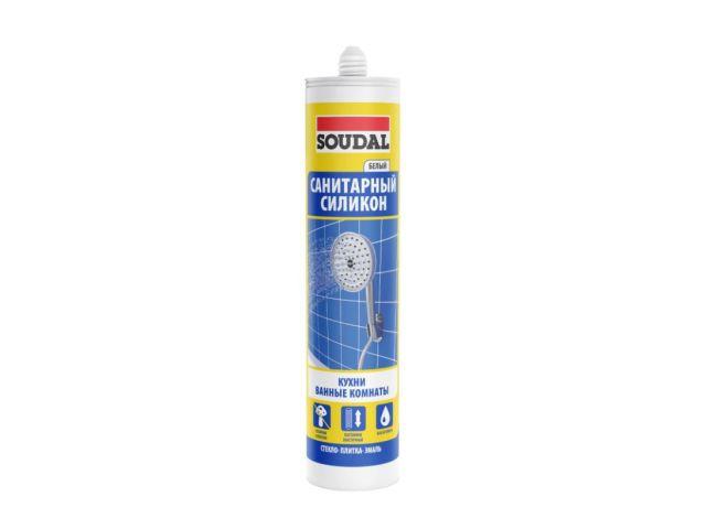 Силикон санитарный "Soudal" КУХНИ ВАННЫЕ бесцветный 280 мл