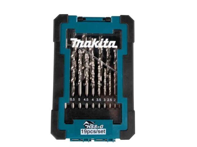 Набор сверл по металлу ц/х, HSS-G, D-78352 комплект из 19 шт MAKITA