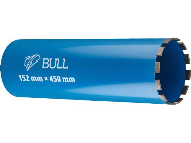 Коронка алмазная d 152мм железобетон BULL, L450мм, 1 1/4", мокрое сверление