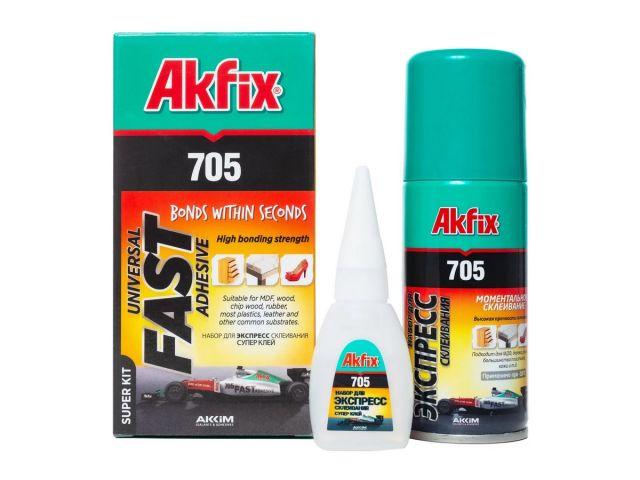 Клей двухкомпонентный Akfix 705 (В25гр + 100мл)