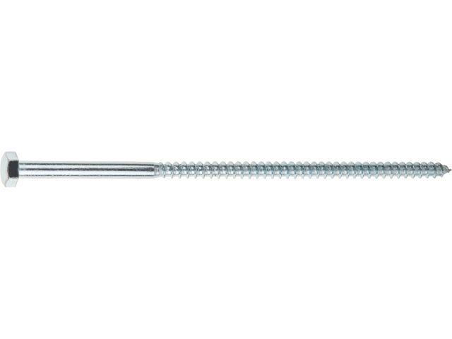 Шуруп 10х180 мм шестигр. головка, цинк, DIN 571 (250 шт в коробе) STARFIX