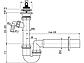 Сифон для мойки с нержавеющей peшeткой DN70 и штуцером, Alcaplast, фото 2