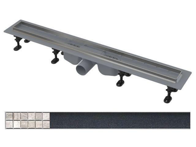 Водоотводящий желоб c перфорированной решеткой TILE-750, Alcaplast