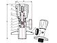 Кран вентильный 1/2" нар. х 3/4" нар. для стир. машины ХРОМ., AV Engineering, фото 2