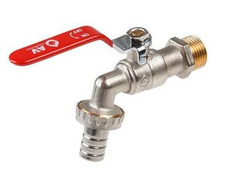 Кран водоразборный 1/2" нар. настенный со штуцером, AV Engineering