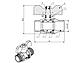 Кран шаровый 1/2" нар.-нар. бабочка PN30, AV Engineering, фото 2
