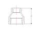 Муфта ред. 1 1/2" х 1 1/4" вн.-вн. чугун оцинк., AV Engineering, фото 2