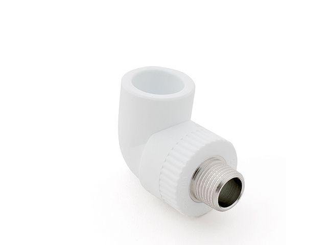Колено ПП комб. нар. 32х1/2", бел. РТП