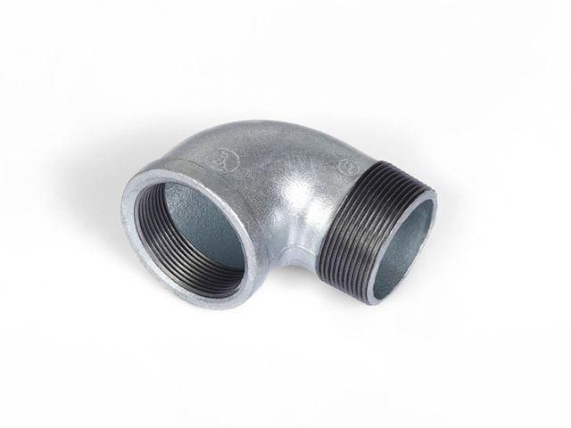 Колено 3/4" дюйм вн.-нар. чугун цинкованный 2 шт. инд. упак. AV Engineering