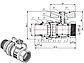 Кран шаровый 3/4" нар.-вн. бабочка (со сгоном) PN40, AV Engineering, фото 2