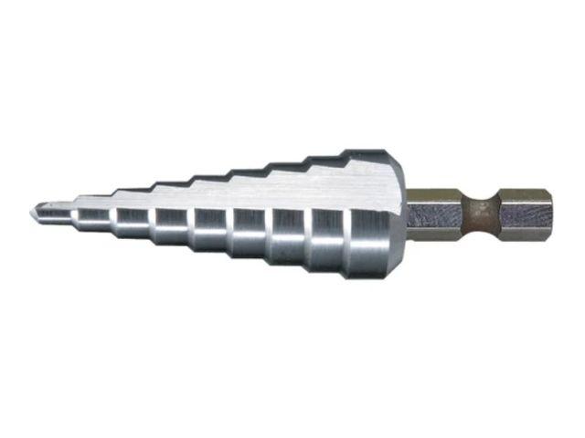 Сверло ступенчатое по металлу HSS с прямым желобком, 4-12x65, 1/4"