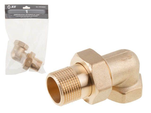 Американка угловая 1" вн.-нар., AV Engineering (инд. упак.)