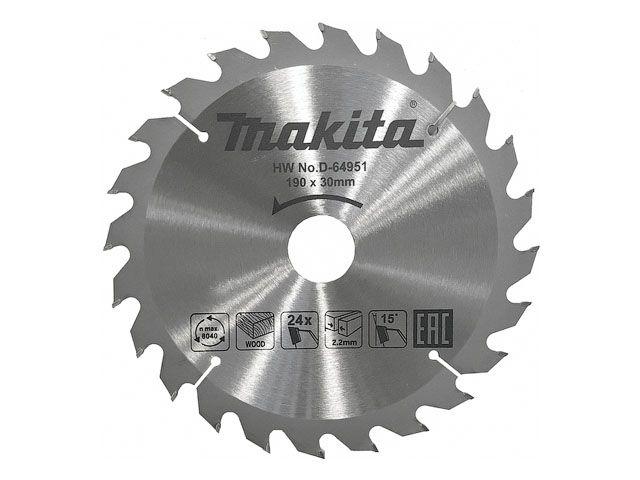 Диск пильный 190х30 мм 24 зуб. по дереву MAKITA