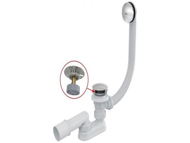 Сифон для ванны click/clack (длина 80 см), металл, Alcaplast