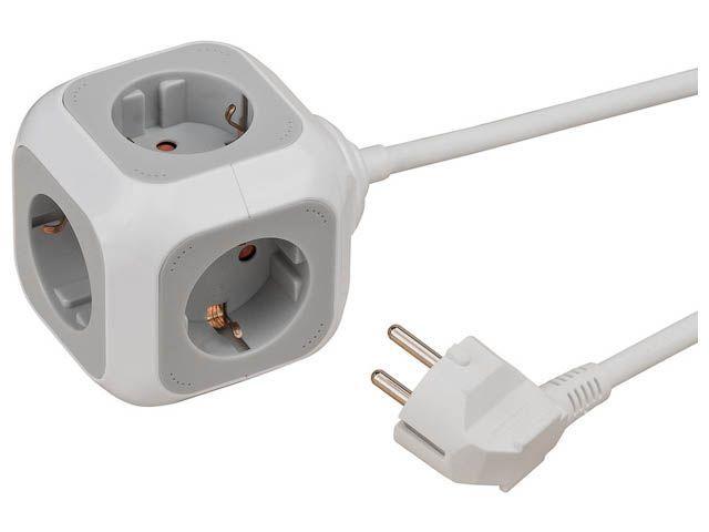 Удлинитель-куб 1.4м (4 роз., 3,3кВт, с/з, ПВС) Brennenstuhl ALEA-Power