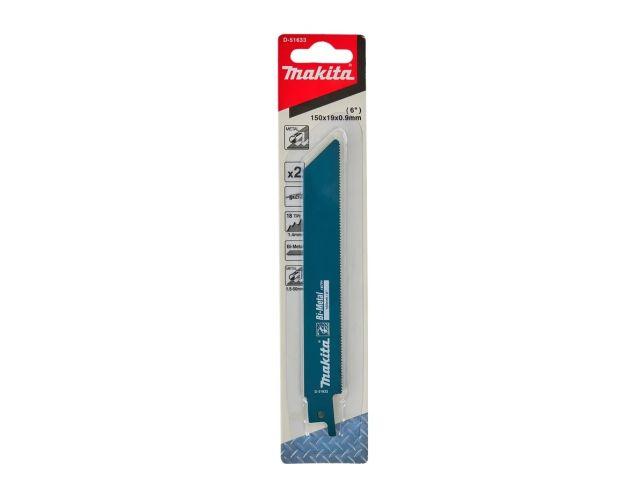 Пилка сабельная по металлу Basic 150x0.9 мм, 18TPI, 2 шт MAKITA