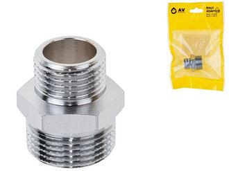 Ниппель ред. 3/4" нар. х 1/2" нар. ХРОМ, AV Engineering (инд. упак.)