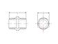 Ниппель 1 1/2" нар.-нар. чугун оцинк., AV Engineering, фото 2