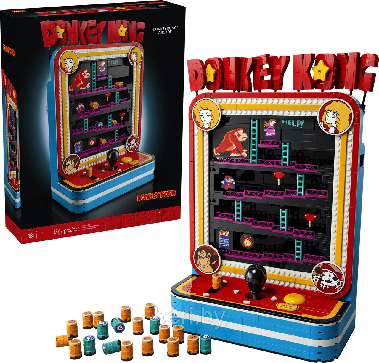 Конструктор Super Mario Аркада Donkey Kong, 1367 деталей, 80051