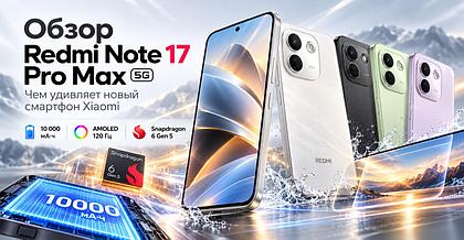 Обзор Redmi Note 17 Pro Max 5G: чем удивляет новый смартфон Xiaomi