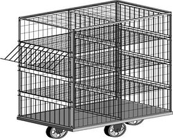 Контейнер-тележка  для перевозки птицы