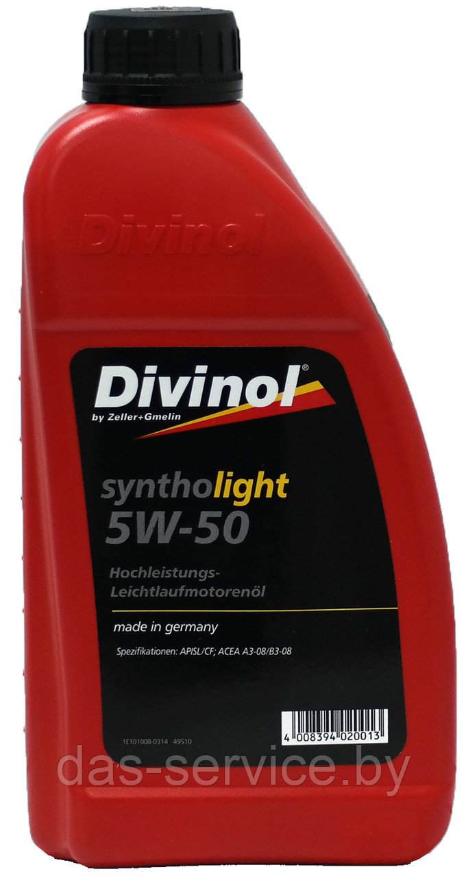 Моторное масло Divinol Syntholight 5W-50 (синтетическое моторное масло 5w50) 1 л.