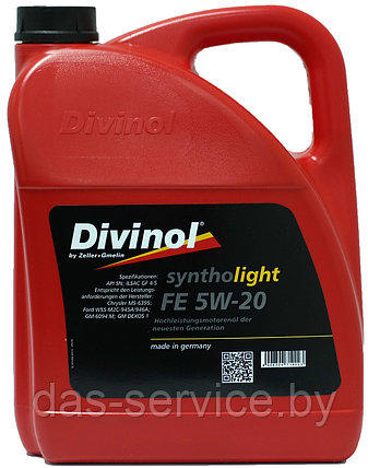 Моторное масло Divinol Syntholight FE 5W-20 (синтетическое моторное масло 5w20) 1 л., фото 2