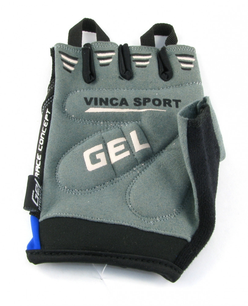 Велоперчатки Vinca sport VG 925 black/blue - фото 2 - id-p37133331