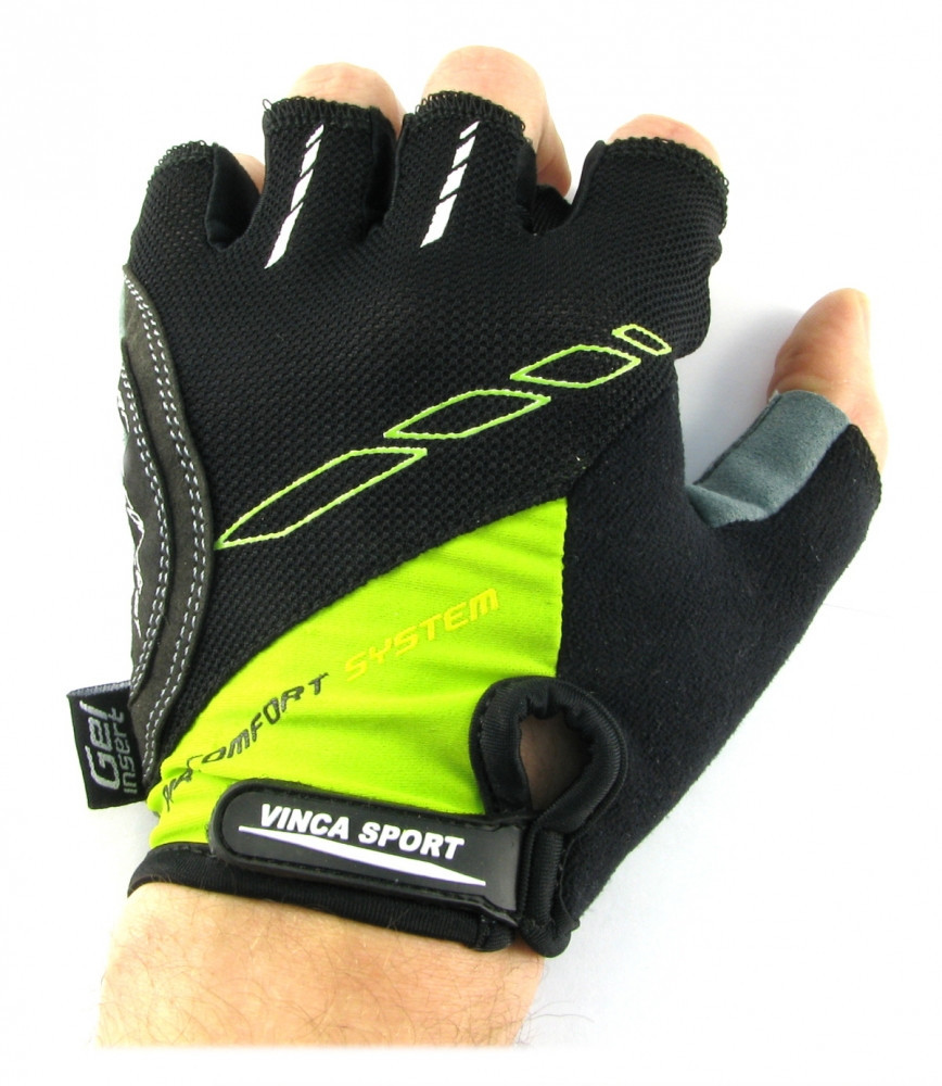 Велоперчатки Vinca sport VG 925 black/green