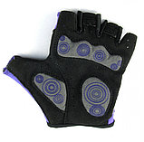 Велоперчатки Vinca sport VG 927 white/violet, фото 2