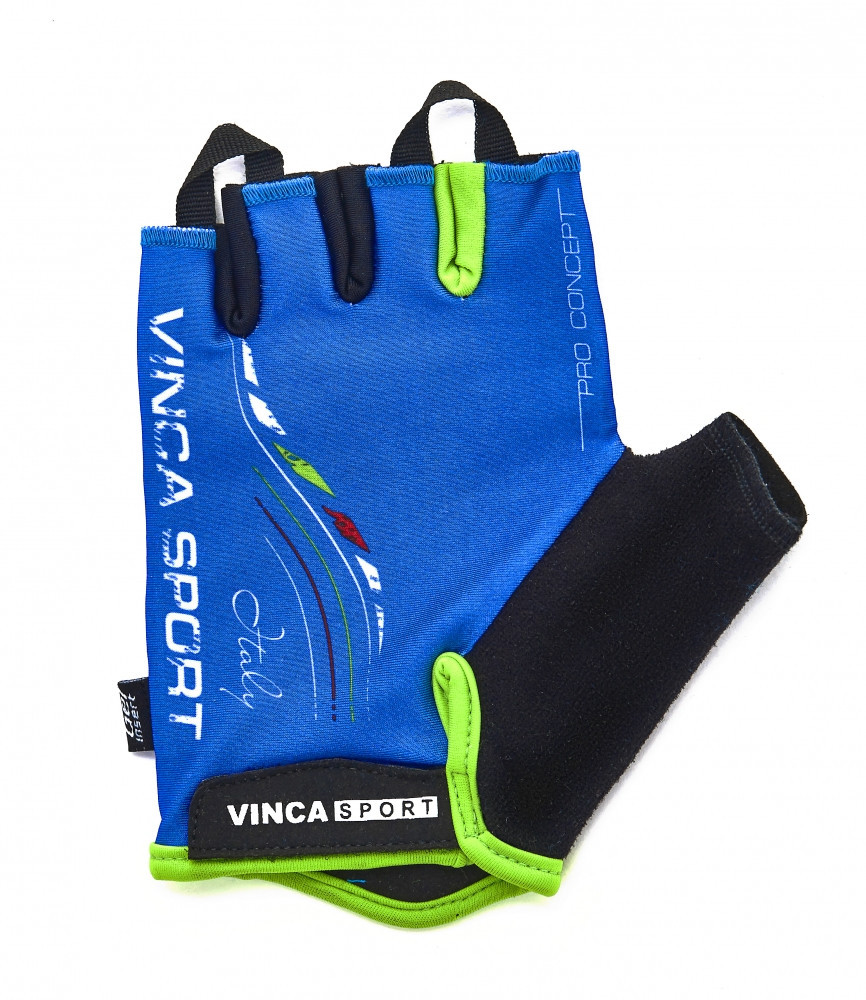 Велоперчатки детские Vinca sport VG 934 blue italy