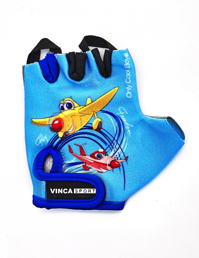 Велоперчатки детские Vinca sport VG 935 child plane blue