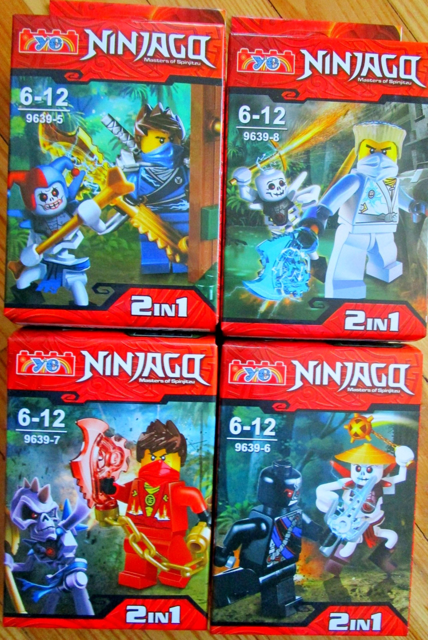 Минифигурки ninjago ниндзяго (в ассортименте) 2 в 1 - фото 1 - id-p37139106