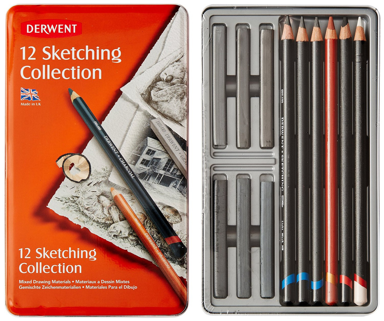 Набор для художников Sketching Collection, 12 шт., DERWENT (Англия)
