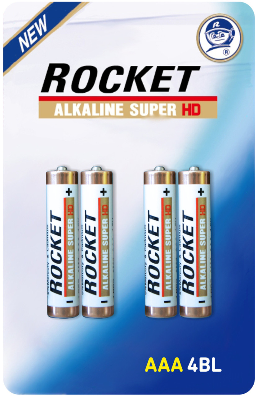 Элемент питания щелочной LR03 (упак.4 шт. - блистер) HD ROCKET