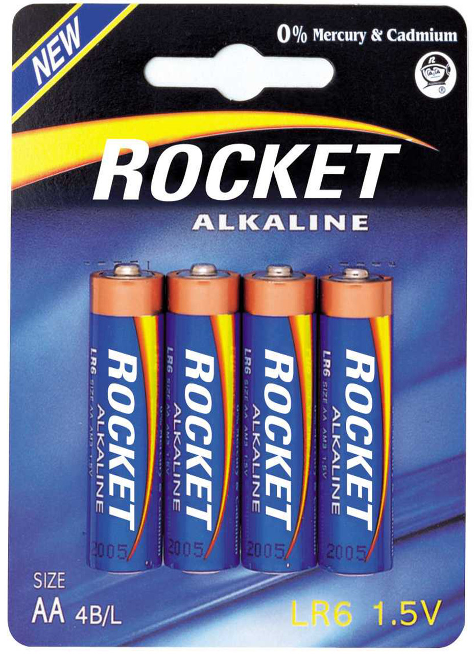 Элемент питания щелочной LR6 (упак.4 шт. - блистер) ROCKET